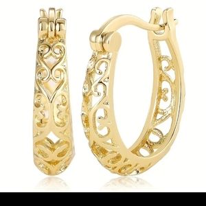 Gold sterling Hoops